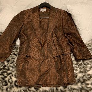 Dressy Shimmer Brown Suit